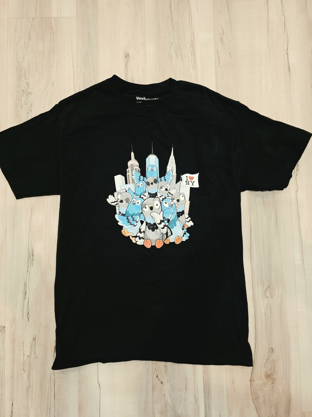 FRIENDS Black Crewneck Tee with Inside Neck Logo